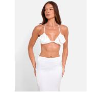 Public Desire Women's Bralet Top With Floral Corsage White | Size: 8 Public Desire White 8
