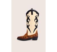 Public Desire Women's Celia Brown Western Knee High Boots | Size: 5 Public Desire Brown 5
