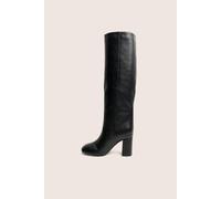 Public Desire Women's Maison Black Pu Knee High Block Heeled Boots | Size: 6 Public Desire Black 6