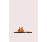 Public Desire Women's Radiance Wide Fit Brown Buckle Trim Flat Sandals | Size: 3 Public Desire Brown 3