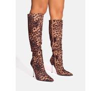 Public Desire Women's Witchcraft Leopard Lace Up Knee High Boots | Size: 4 Public Desire Multicolor 4