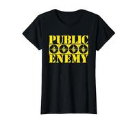 Public Enemy 4 Target Logos T-Shirt, Women, Black, Large