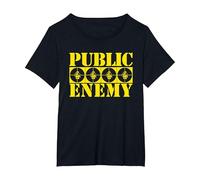 Public Enemy 4 Target Logos T-Shirt, Women's Plus, Black, 3X