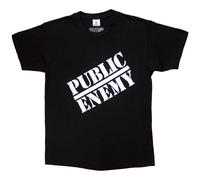 Public Enemy Classic Logo T-Shirt in Black | Size: Small Public Enemy Black S