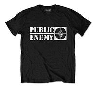 Public Enemy Crosshairs Logo Official Tee T-Shirt Mens Unisex (X-Large) Black