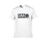 Public Enemy Hip Hop Rap Music Band Unisex Crew Neck Cotton Tee Men's Short-Sleeve T-Shirts White