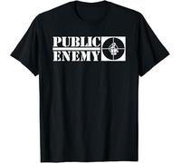 Public Enemy Long Logo Men T Shirt Black