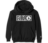 Public Enemy Men's Crosshairs Logo Hoodie in Black | Size: Medium Public Enemy Black M
