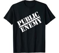 Public Enemy Men's Logo Cotton T-Shirt in Black | Size: XL Public Enemy Black XL