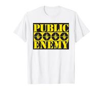 Public Enemy Official Four Target Logo White T-Shirt, Men, White, X-Large