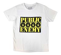 Public Enemy T Shirt Four Logos new Official Mens White