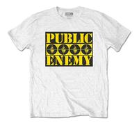 Public Enemy T Shirt Four Logos Official Mens White L