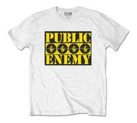 Public Enemy T Shirt Four Logos new Official Mens White