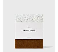 Public Goods Scrubber Sponge | Cleaning & Scrubbing Sponges for Dishes & Kitchen Sink | Natural, Plant-Based Sponges | Pack of 4