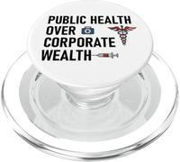 Public Health Over Corporate Wealth Hands Off Our Healthcare PopSockets PopGrip for MagSafe