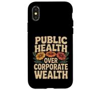 Public Health Over Corporate Wealth Retro Activist Case for iPhone X/XS