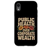 Public Health Over Corporate Wealth Retro Activist Case for iPhone XR