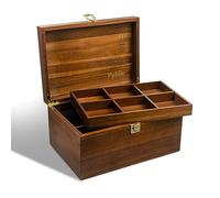 Public House Locking Wooden Keepsake Box, Customizable Design With Adjustable Tray and Divider. Wood Box, Wooden Storage Box, Large Wooden Box with Hinged Lid, Wedding Keepsake Box, Wood Storage Box
