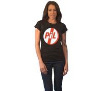 Public Image Ltd Women's PIL Band Logo Skinny Fit T-Shirt in Black | Size: XL Public Image Ltd Black XL