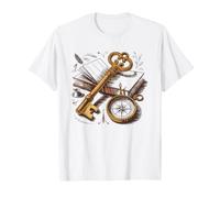 Public Librarian Cozy Reading Lamp Open Book Evening Scene T-Shirt