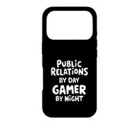 Public Relations by Day Gamer by Night PR Stunt Video Gaming Case for iPhone 17 Pro