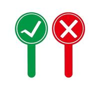 Public Response Palettes - Red Green Yes No Signs, Classroom Judgment Tools | Competition Accessories, Interactive Learning Paddles for School Party Game, enseig