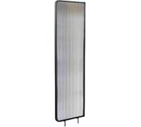 Public Restroom Urinal Partition, Tempered Glass Privacy Screen, Wall Divider Baffle Barrier, (1 Pack, H14")
