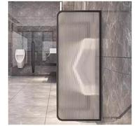 Public Toilet Partition Screens with Tempered Glass, Men's Urinal Privacy Waterproof Baffle, Urinal Partition Divider for Hotel, Schools, Shopping Malls,Black2-2 Pcs