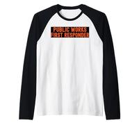 Public Works First Responder Pride Support City Worker Crew Raglan Baseball Tee