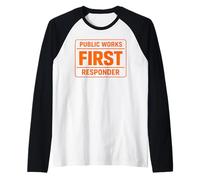Public Works First Responder Support City Union Worker Crew Raglan Baseball Tee