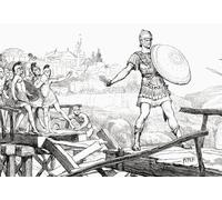 Publius Horatius Cocles an officer in the army of the early Roman Republic defending the Pons Sublicius from the invading army of Etruscan King Lars Porsena of Clusium in the late 6th century BC