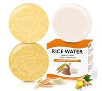 Pubpok Rice Water Shampoo and Conditioner Set for Hair Growth Shampoo with Ginger Water and Rice Orange Conditioner Soap for Balanced pH