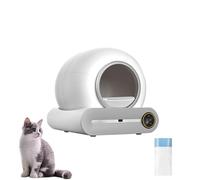 Pucaru Automatic Litter Box, Smart Automatic Cat Litter Box, APP Control, Closed Smart Cat Toilet, for Multiple Cats