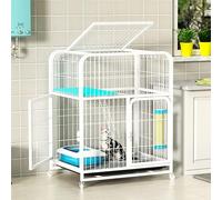Pucaru Cat Condo Outdoor with Wheels, Metal Cat Enclosure, Heavy Duty Cat Cage Playpen, Multi-storey Cat Villa, Easy to Assemble(71x55x94cm)