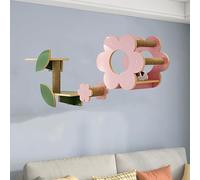 Pucaru Flower-shaped Cat Shelves for Wall, Wooden, DIY Cat Wall Rack Set, Let Cats Climb To Their Heart's Content(5pcs)