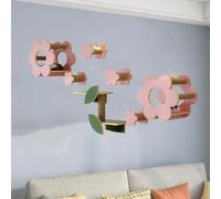 Pucaru Flower-shaped Cat Shelves for Wall, Wooden, DIY Cat Wall Rack Set, Let Cats Climb To Their Heart's Content(10pcs)