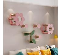 Pucaru Flower-shaped Cat Wall Shelf, Cat Wall Furniture in Various Combinations, Wall-mounted ,let Cats Climb Freely(8pcs)