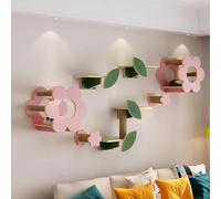 Pucaru Flower-shaped Cat Wall Shelf, Cat Wall Furniture in Various Combinations, Wall-mounted ,let Cats Climb Freely(9pcs)