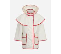PUCCI Girls Hooded Raincoat in Ivory - Ivory - 14 Yrs