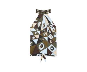 PUCCI Occhi-print halter top - Brown OS