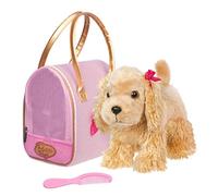 Pucci Pals Plush Puppy Carrier Set, Cocker Spaniel Glam Bag Pet