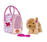 Pucci Pals Plush Puppy Carrier Set, Cocker Spaniel, Heart Print Bag, Pet