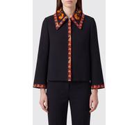 PUCCI Short Cotton Jacket with Contrasting Trims and Concealed Closure - Size: 42 - female
