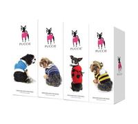Puccie 4Pc Novelty Diy Dog Outfit Knitting Kits: Preppy Jumper, Hello Sailor, Ladybug & Bumble Bee.