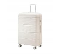 PUCCINI Casablanca Suitcase, Hand Luggage (M/L/XL) Hard Case Polypropylene Travel Suitcase with 4 Spinner Wheels, Combination Lock, Lightweight and Robust, Sturdy Telescopic Handle, Cross Straps