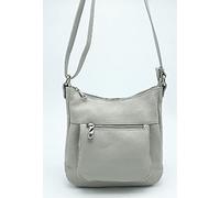 Puccio Pucci Women's TRLBC100198 Leather Bag, Light Gray, 24x23x7