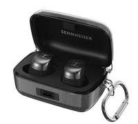 PUCGUE Clear Case for Sennheiser Momentum 4/3 Wireless Earbuds, Hard Shell TPU Case for Momentum True Wireless 4/3, Full-Body Anti-Scracth Protective Cover with Carabiner