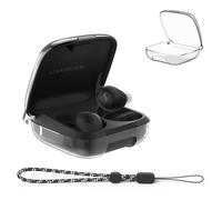 PUCGUE Clear Case for Sennheiser Momentum Sport Earbuds, Hard Shell TPU Case for Sennheiser Sport Earbuds, Full-Body Anti-Scracth Protective Cover with Lanyard