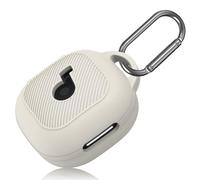 PUCGUE for Anker Soundcore P40i Case Cover, Soft Silicone Case for Soundcore P40i, Shockproof Protective Skin Cover for Anker P40i with Carabiner, Front LED&Logo Visible (Off White)