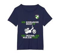 Puch Maxi Design Sayings Motto Moped Fans Scooter Moped Cool T-Shirt, Women's Plus, Navy Blue, 4X